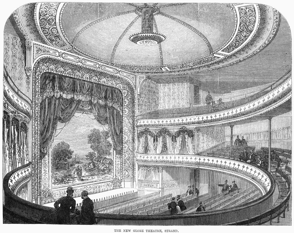 Globe Theatre 1869 Wood Engraving Fine Art Print - Granger Collection