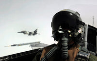 US Air Force Pilot Self-Portrait with F-16 Aggressor Print by Stocktrek Images