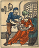 Bloodletting 16th Century Physician Practicing Venesection Woodcut Print