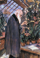 Charles Darwin in the Greenhouse at Down House Poster Print