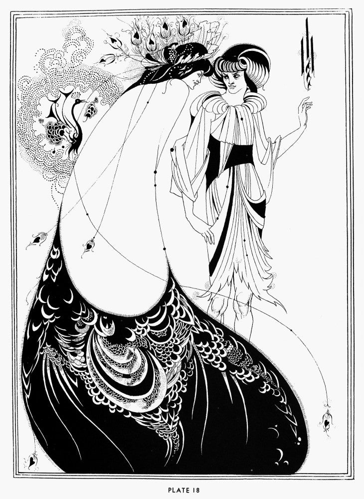 Aubrey Beardsley 'The Peacock Skirt' Fine Art Print for Oscar Wilde's Salome
