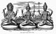 Brahma, Vishnu & Shiva: The Three Chief Hindu Gods Fine Art Print
