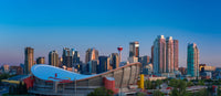Skyline and Scotiabank Saddledome Fine Art Print by Panoramic Images
