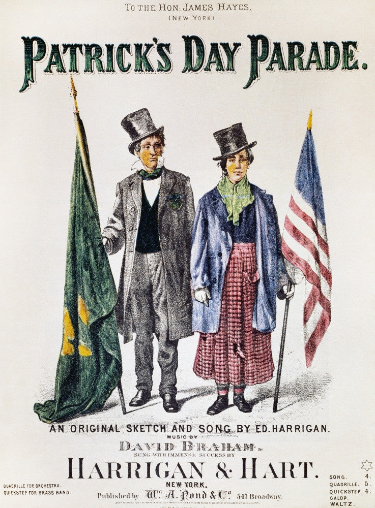 Patrick's Day Parade Sheet Music Cover Fine Art Print, 1873