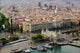 Aerial View of La Rambla with Columbus Statue in Barcelona Fine Art Print by Panoramic Images