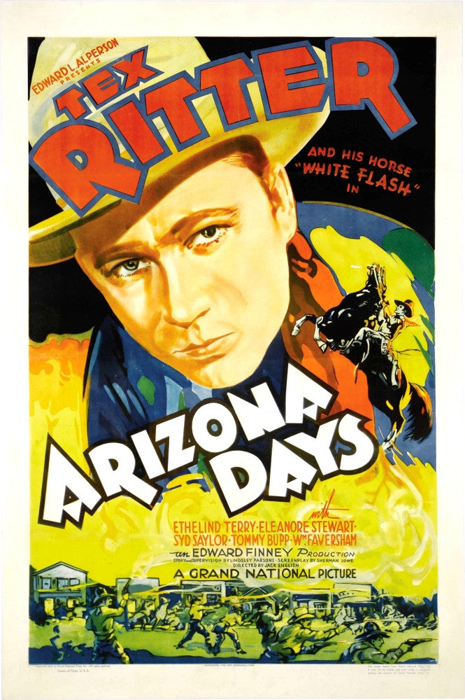 Arizona Days Movie Poster Masterprint (1937) - Tex Ritter