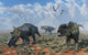 Pachyrhinosaurus Dinosaurs Grazing Fine Art Print