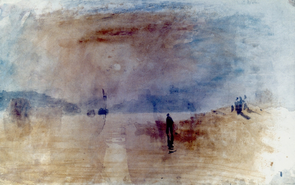 Sunset at Flint Castle Fine Art Print by J.M.W. Turner