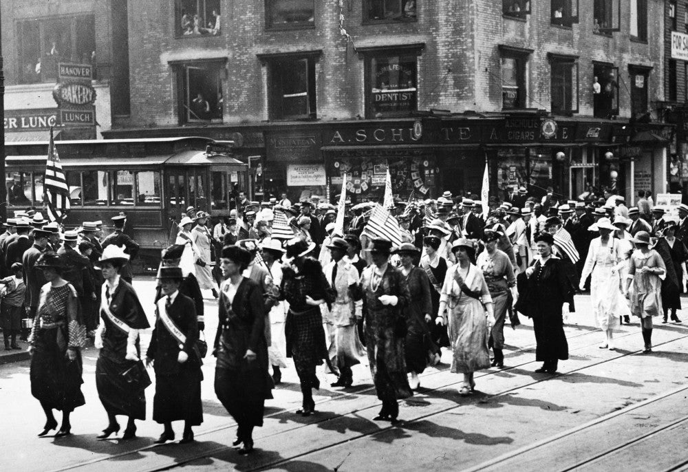 Victory Parade Fine Art Print - Suffragettes Marching in New York