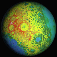 Lunar Topography Globe Fine Art Print - Perfect for Home or Office