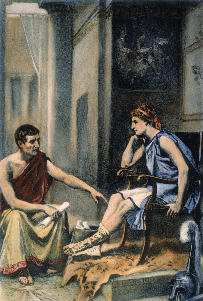 Alexander and Aristotle Tutoring Alexander the Great Fine Art Print by Jean Leon Gerome Ferris