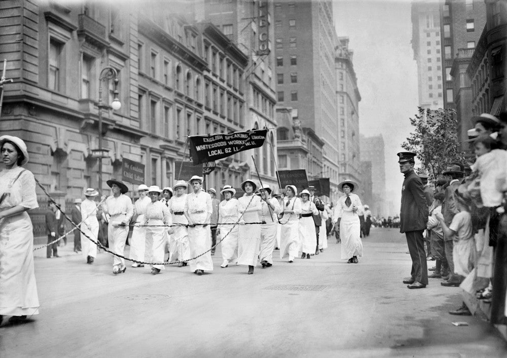 Labor Day Parade 1913 Fine Art Print Featuring Women Workers