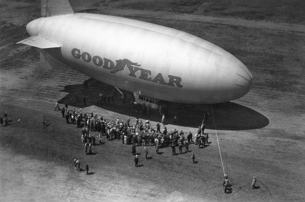 Goodyear Blimp Vintage Photograph Fine Art Print by Granger Collection