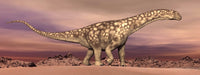 Large Argentinosaurus Dinosaur Walking in the Desert Poster Print