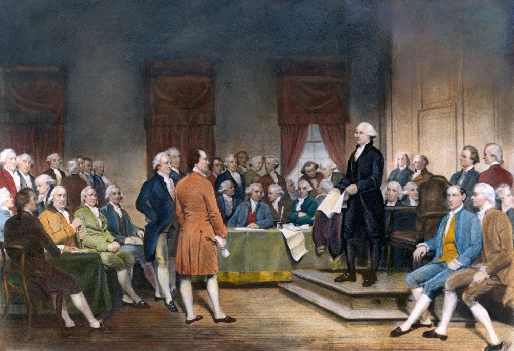 George Washington at the Constitutional Convention Fine Art Print by Junius Brutus Stearns