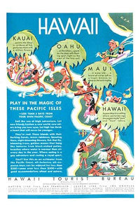 The Matson Line Vintage Hawaii Travel Poster by Hawaii Tourist Bureau