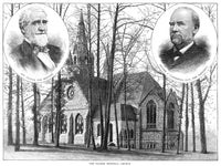 Lehigh University Packer Memorial Church Wood Engraving Print, 1888