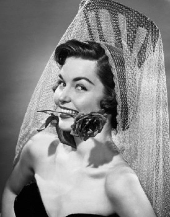 Portrait of a Young Woman with a Rose Fine Art Print