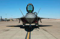 F/A-22 Raptor Parking Ramp Fine Art Print by Stocktrek Images
