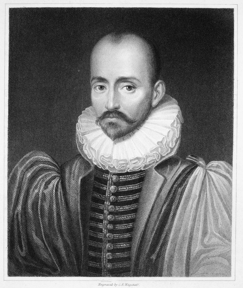 Michel Eyquem De Montaigne 17th Century Line Engraving Print by Granger Collection