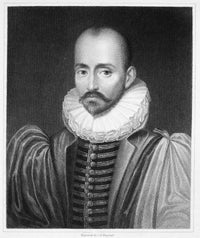 Michel Eyquem De Montaigne 17th Century Line Engraving Print by Granger Collection