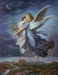 The Guardian Angel Fine Art Print by Wilhelm Von Kaulbach