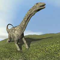 Argentinosaurus Dinosaur Walking on Grass Fine Art Print