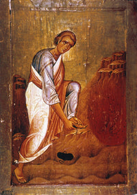 Moses Before the Burning Bush 12th Century Icon Poster Print