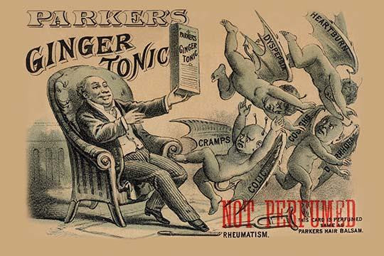 Parker's Ginger Tonic Victorian Trade Card Fine Art Print