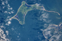 Satellite View of Gardiners Island Fine Art Print by Panoramic Images