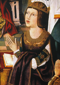 Isabella I of Spain Fine Art Print - Detail of Spanish Retable