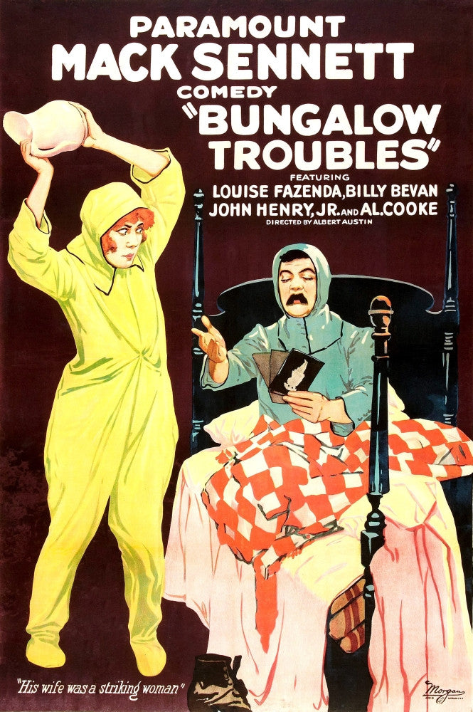 Bungalow Troubles Movie Poster Fine Art Print - 1920 Classic