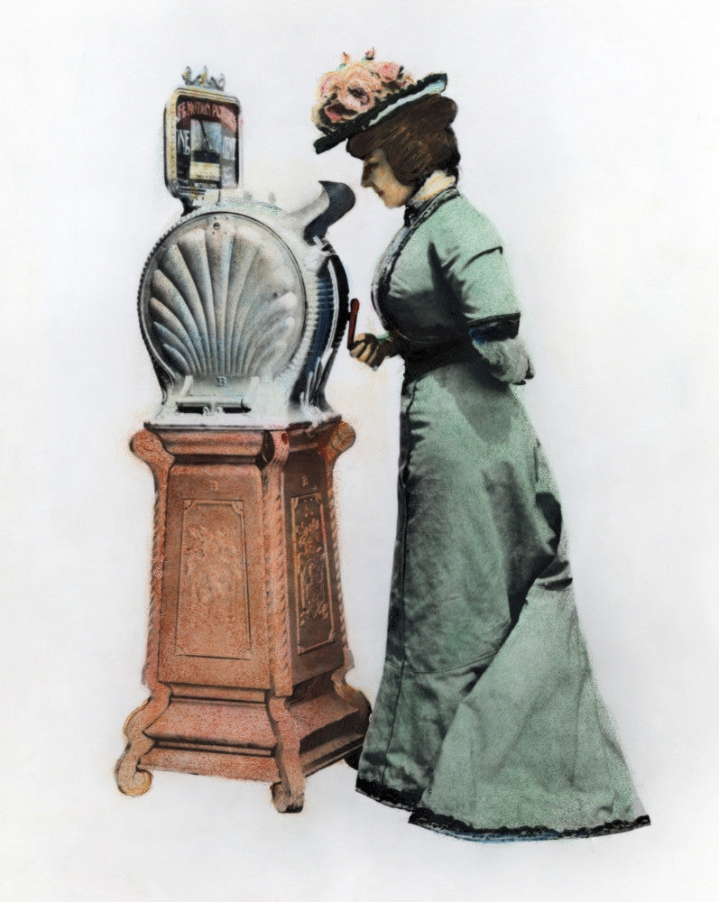 Mutoscope 1901 Fine Art Print Featuring Nanna Held - Granger Collection