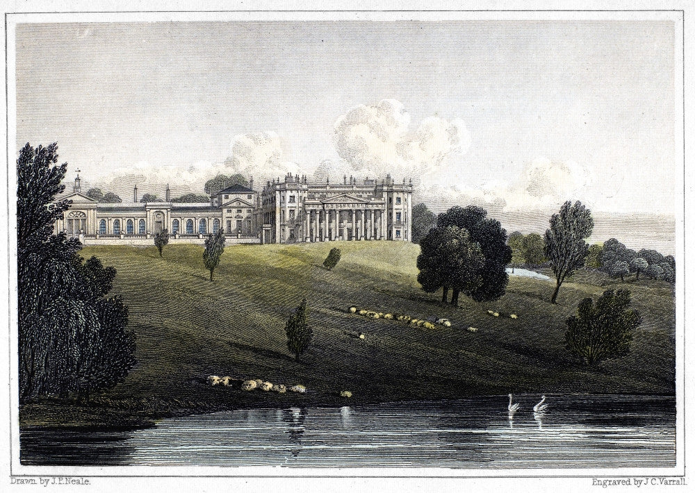 Bowood Park and House Fine Art Print - 19th Century Engraving