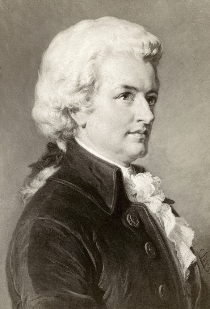 Wolfgang Amadeus Mozart Oil Painting Poster Print by Carl J. Ger