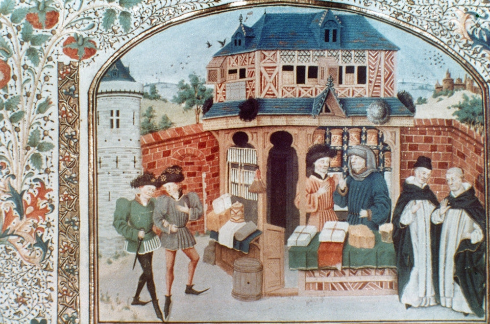 Medieval Town Fine Art Print - 15th Century Manuscript Illumination by Granger Collection