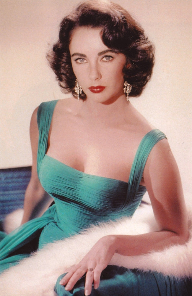 Elizabeth Taylor Green Dress Photo Print - Iconic Hollywood Glamour