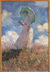 Woman With A Parasol Turned To The Left Fine Art Print