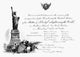 Statue of Liberty 1886 Engraved Invitation Fine Art Print by Granger Collection