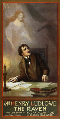 The Raven: The Love Story of Edgar Allan Poe Fine Art Print by George Hazelton