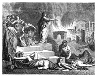 Nero Playing His Lyre at the Burning of Rome - Fine Art Print