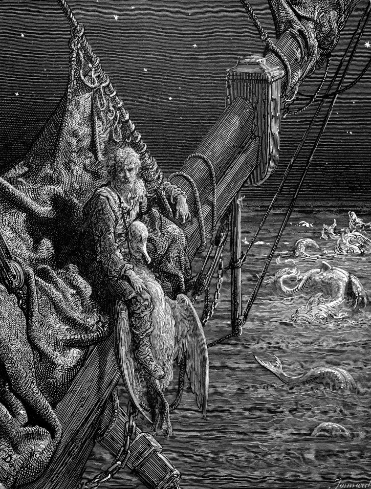 Coleridge: The Ancient Mariner Fine Art Print - Engraving by Gustave Doré