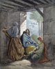Jesus With Martha & Mary Fine Art Print - Wood Engraving by Gustave Doré