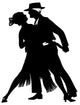 Silhouette of Exotic Couple Dancing Fine Art Print by H L Oakley