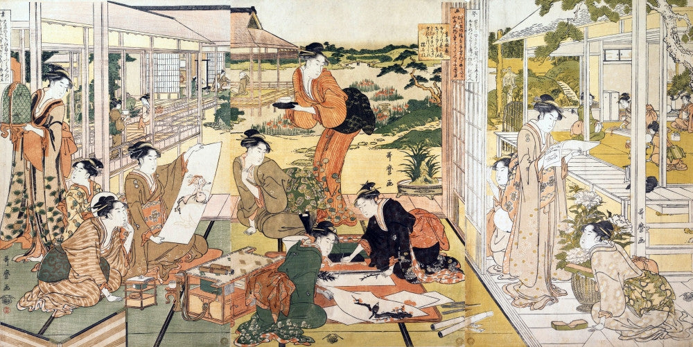 Accomplishments of Women Fine Art Print by Utamaro