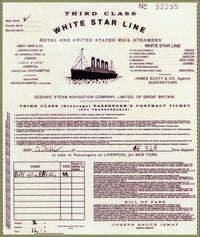 Titanic Passenger Ticket Replica Fine Art Print | Posterazzi