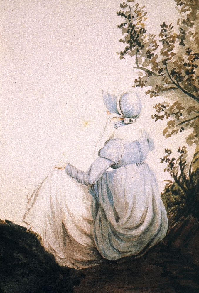 Jane Austen Watercolor Print by Cassandra Austen - 1804