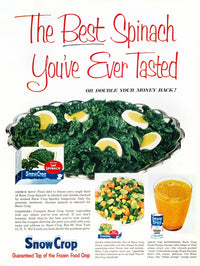 Vintage Snow Crop Frozen Foods Advertisement Print (1957)