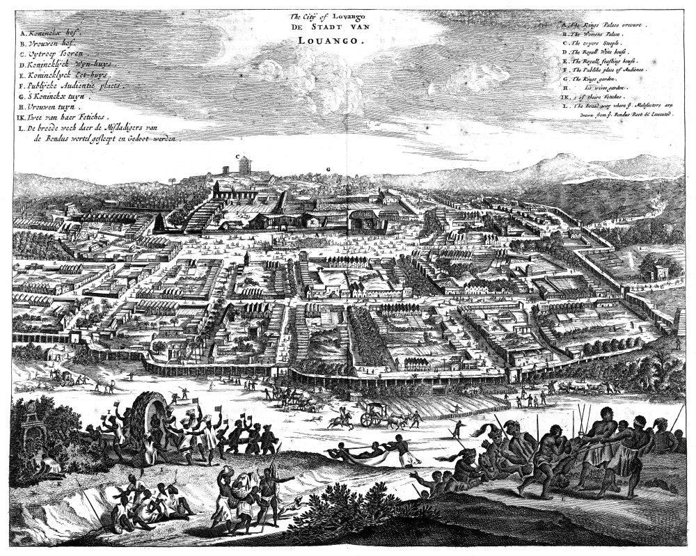 The City of Lovango - 17th Century Africa Woodcut Fine Art Print