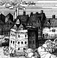 Globe Theatre Fine Art Print - Historic View of London, 1616